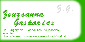 zsuzsanna gasparics business card